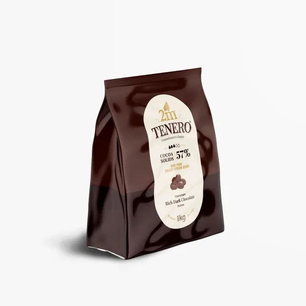 2M Tenero dark chocolate pouch — packaging design by Chachir