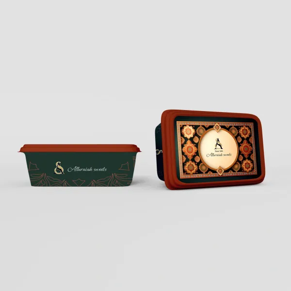 Alluraiah Sweets tray — packaging design by Chachir