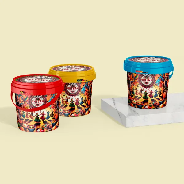 Antera printed buckets — packaging design by Chachir