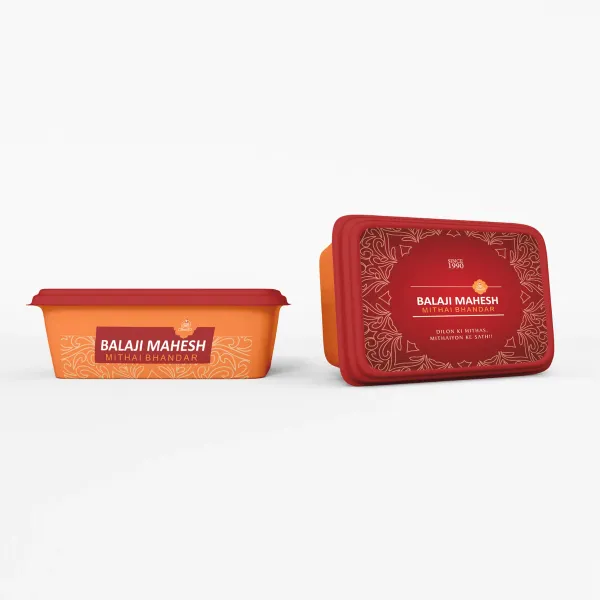 Balaji Mahesh Mithai Bhandar tray — packaging design by Chachir