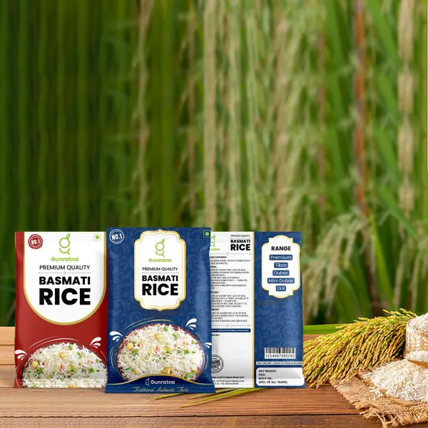 Basmati rice bags — packaging design by Chachir