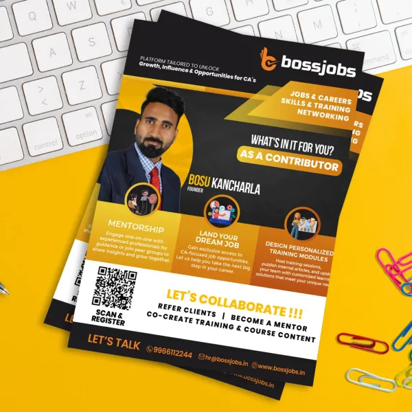 Bossjobs flyer — packaging design by Chachir