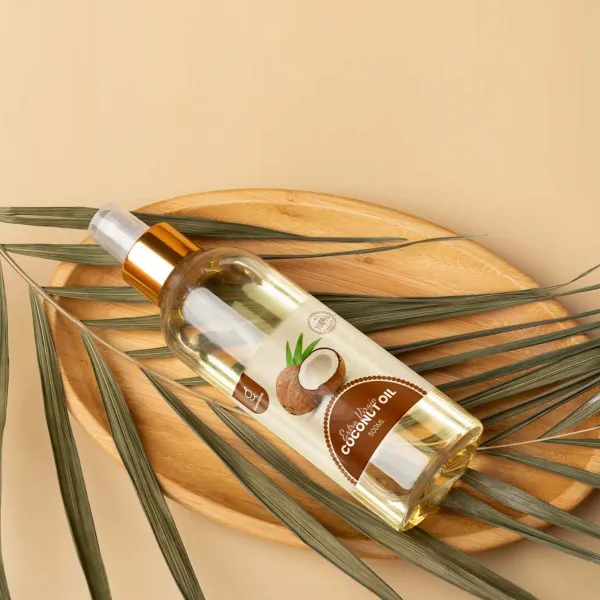 Coconut oil bottle — packaging design by Chachir