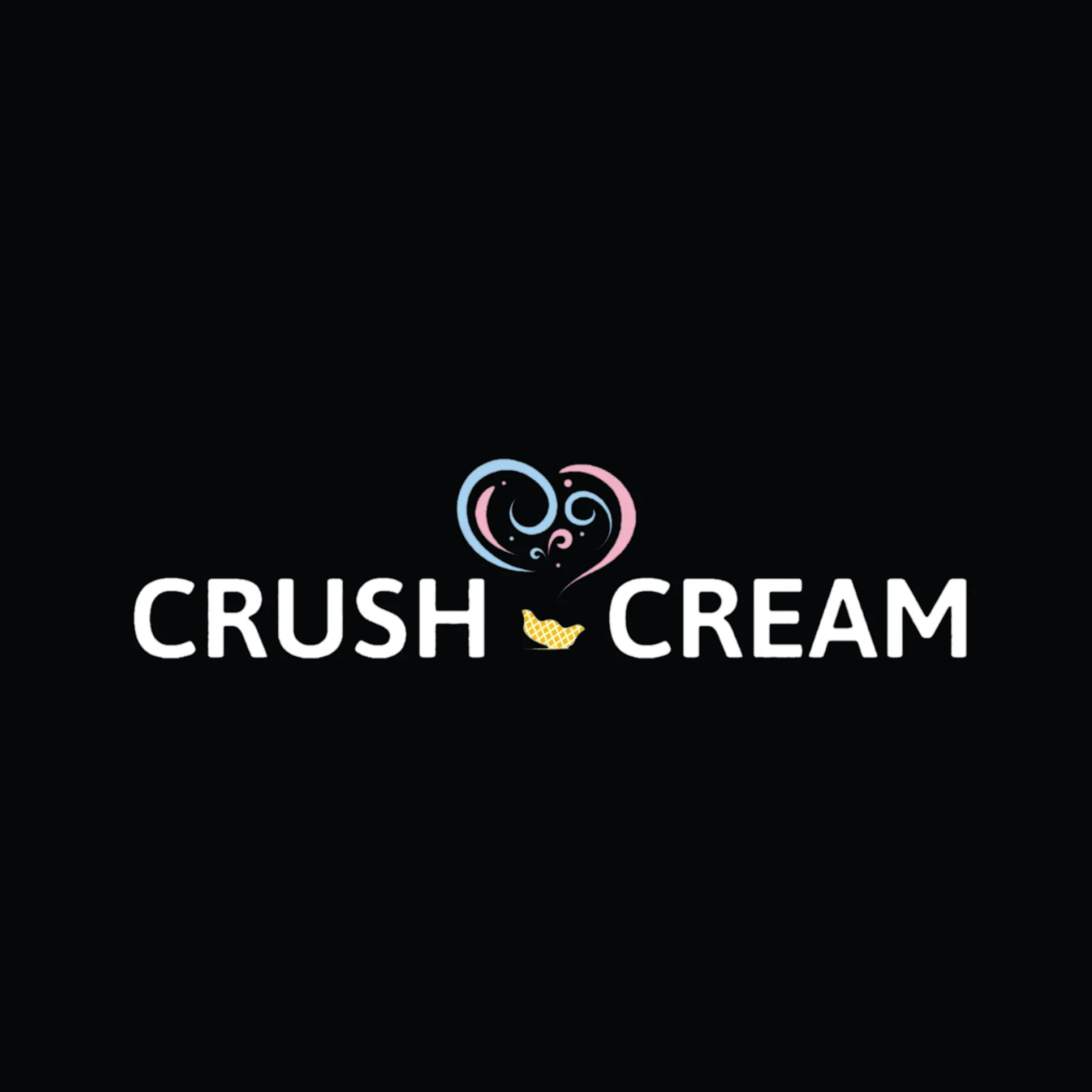 Crush Cream ice cream logo by Chachir