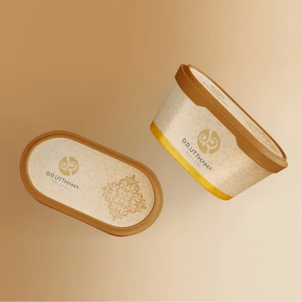 D.R. Utthama Hotel tub — packaging design by Chachir