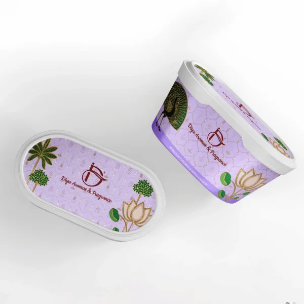 Diya Aromas & Fragrance tub — packaging design by Chachir