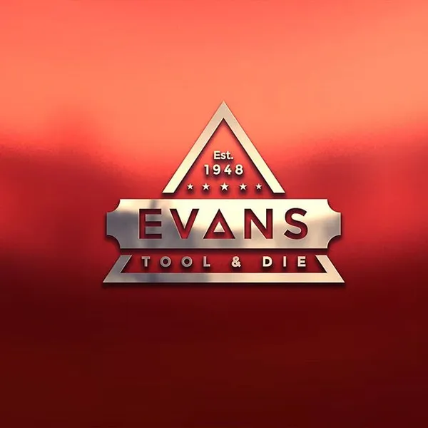 Evans Tool & Die engineering logo design by Chachir