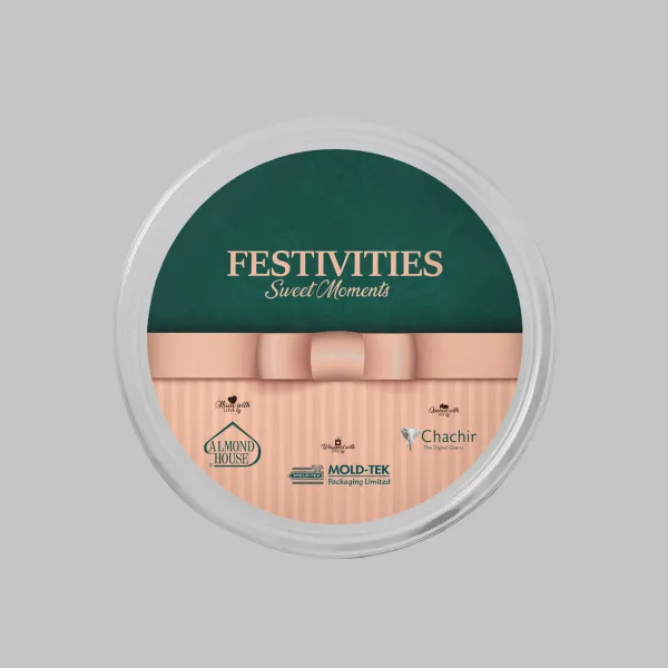 Festivities Sweet Moments tub — packaging design by Chachir