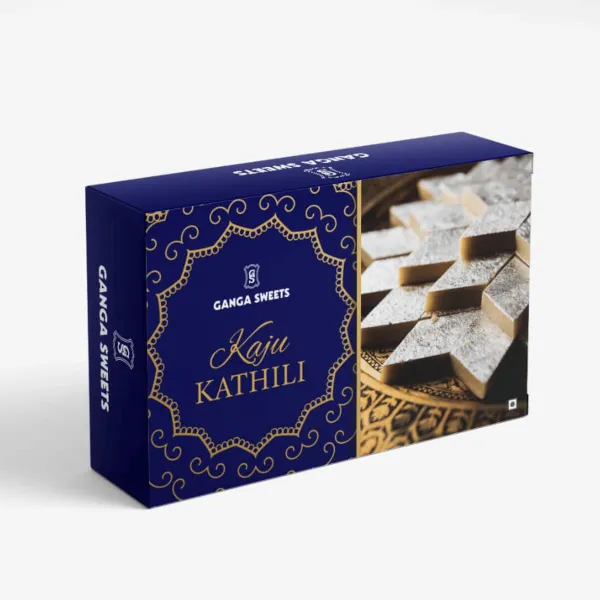 Ganga Sweets Kaju Kathili box — packaging design by Chachir