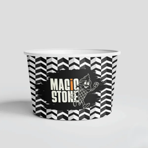 Magic Stone ice cream cup — packaging design by Chachir