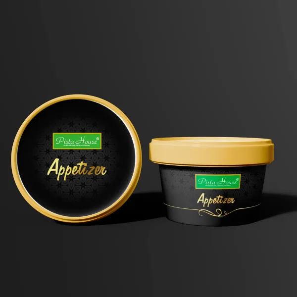 Pista House Appetizer tub — packaging design by Chachir