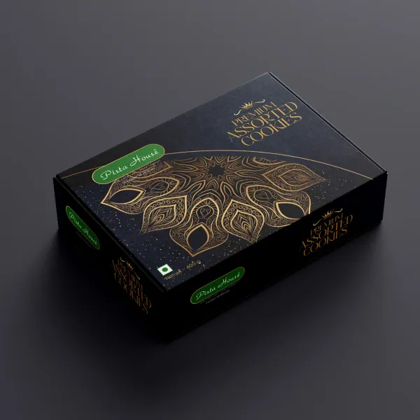 Pista House Assorted Cookies gift box — packaging design by Chachir