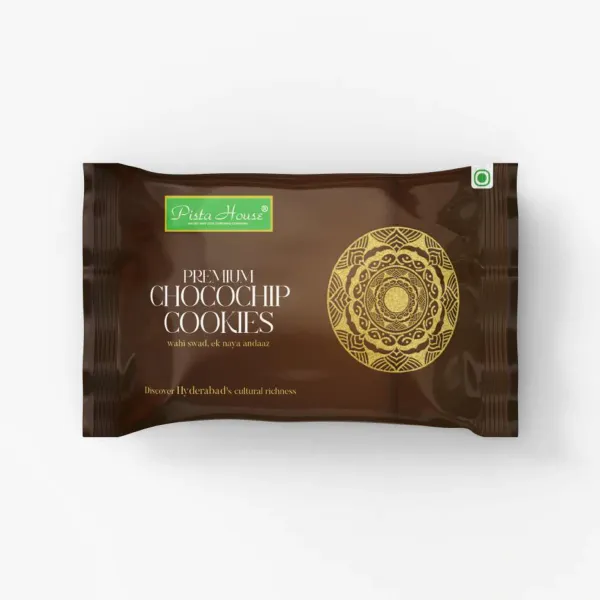 Pista House Chocochip Cookies pouch — packaging design by Chachir