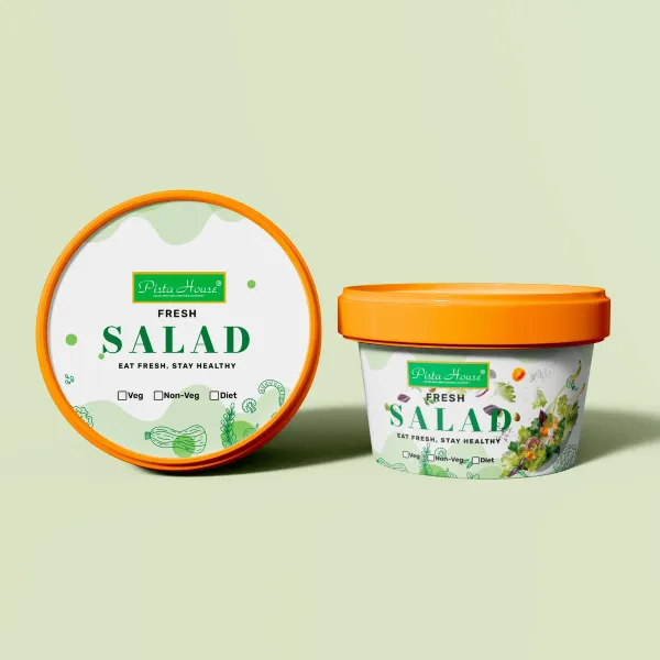 Pista House Fresh Salad tub — packaging design by Chachir