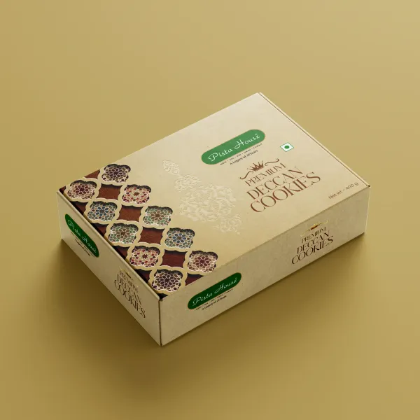Pista House Premium Pecan Cookies box — packaging design by Chachir