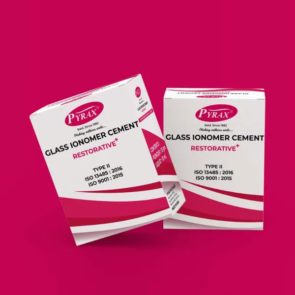 Pyrax Glass Ionomer Cement box — packaging design by Chachir