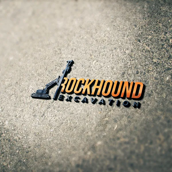 Rockhound Excavation construction logo design by Chachir