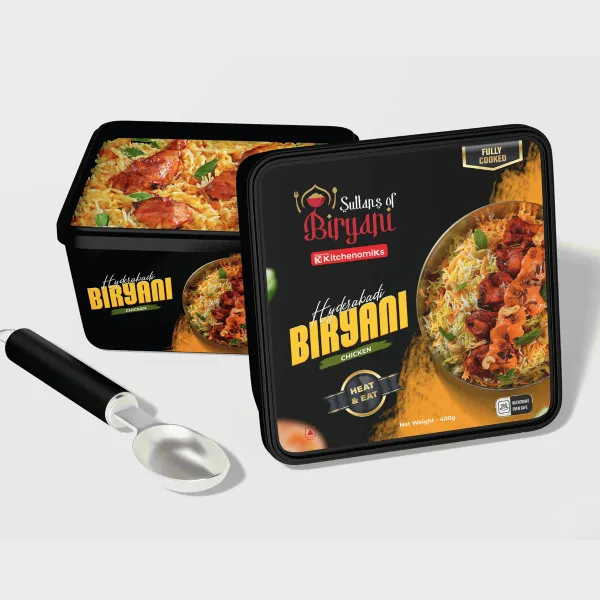 Sultans of Biryani tray — packaging design by Chachir