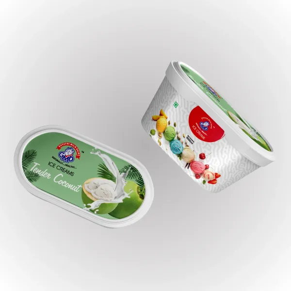 Tender Coconut ice cream tub — packaging design by Chachir