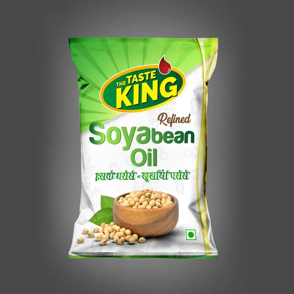The Taste King Soyabean Oil pouch — packaging design by Chachir