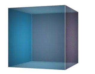Animated glass cube